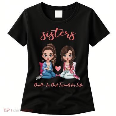 2 Sisters Anime Chibi Built In Best Friends For Life Women's T-Shirt
