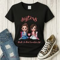 2 Sisters Anime Chibi Built In Best Friends For Life Women's T-Shirt thumb 3