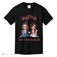 2 Sisters Anime Chibi Built In Best Friends For Life Kids T-Shirt thumb 0