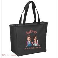 2 Sisters Anime Chibi Built In Best Friends For Life Tote Bag thumb 2