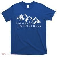 2 Side Colorado Fourteeners Rocky Mountain State Hiker Trail T-Shirt thumb 0