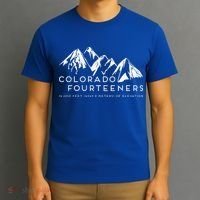 2 Side Colorado Fourteeners Rocky Mountain State Hiker Trail T-Shirt thumb 3