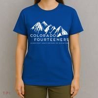 2 Side Colorado Fourteeners Rocky Mountain State Hiker Trail T-Shirt thumb 4