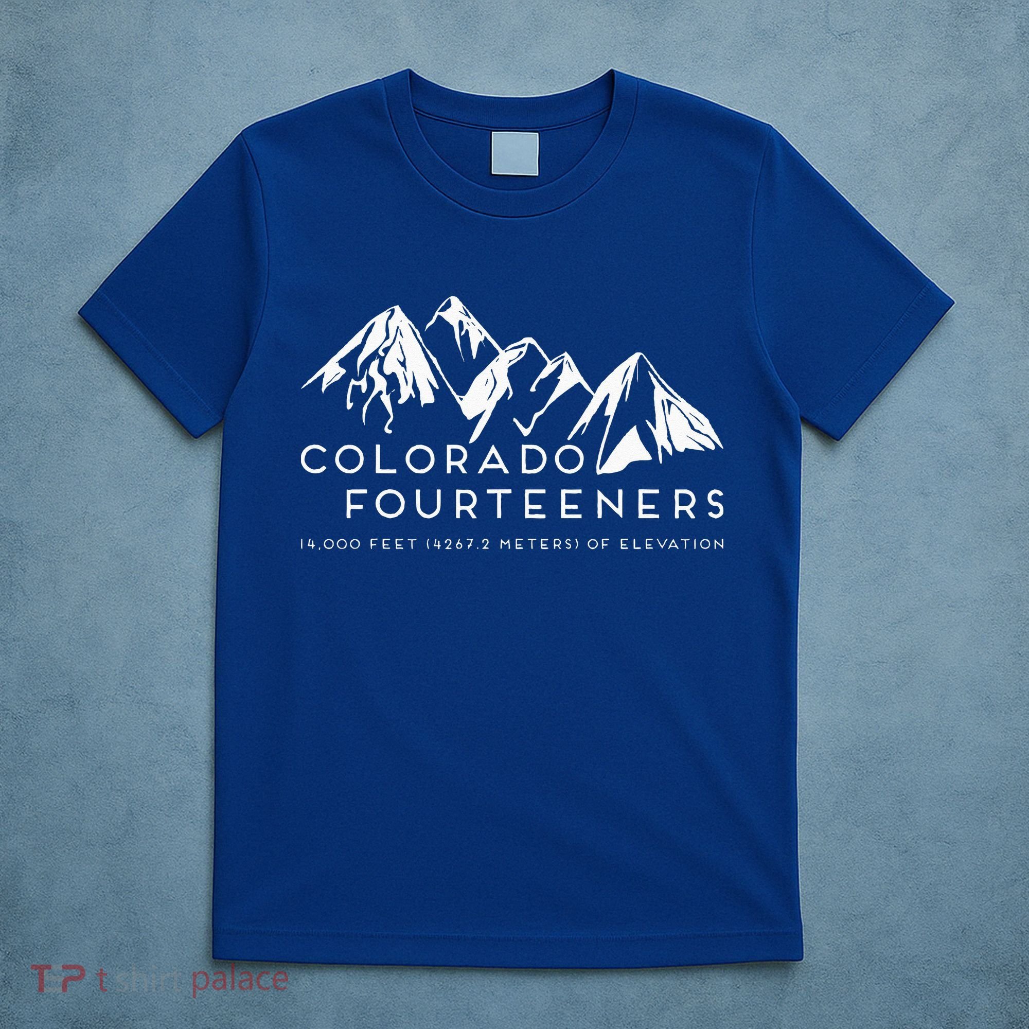 2 Side Colorado Fourteeners Rocky Mountain State Hiker Trail T-Shirt