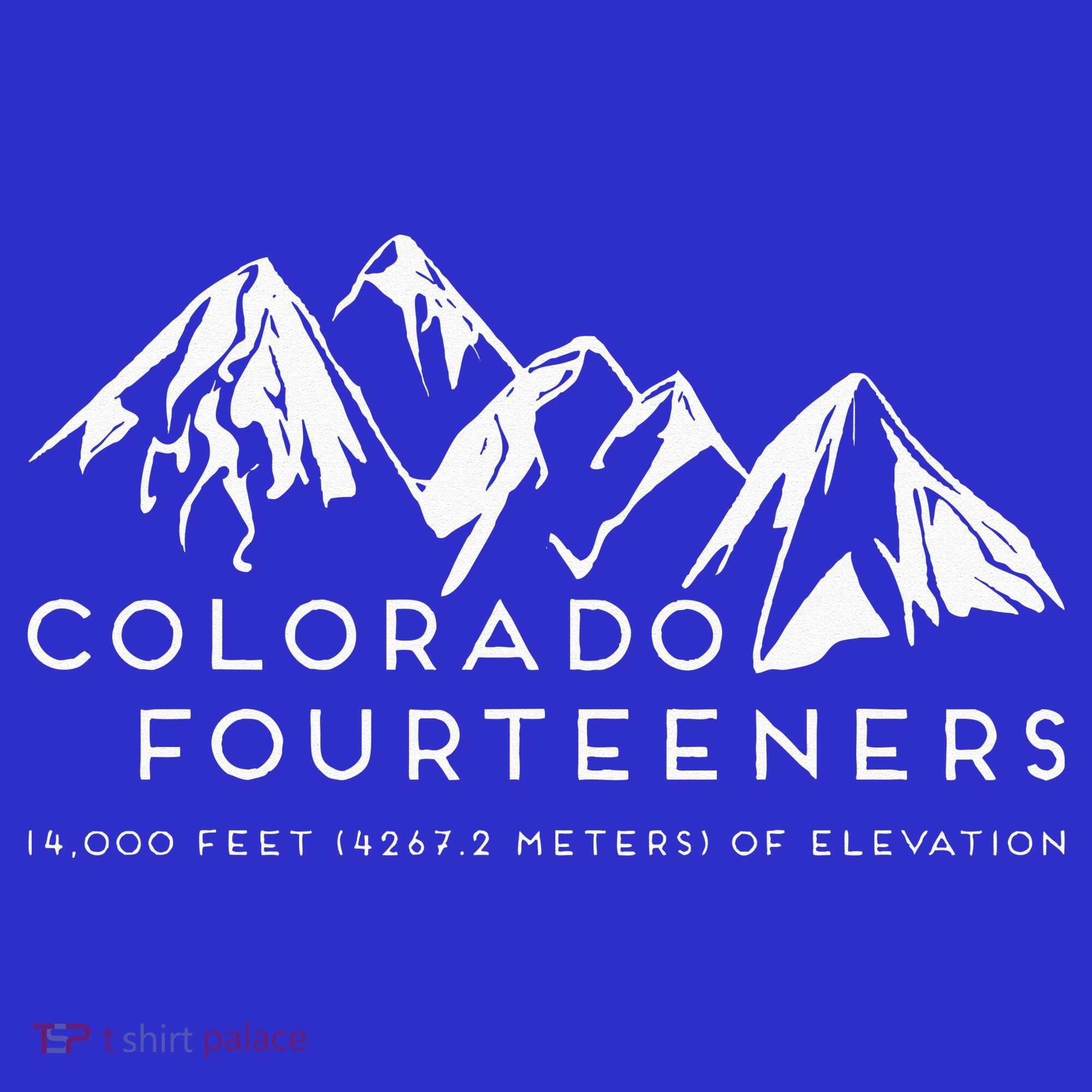 2 Side Colorado Fourteeners Rocky Mountain State Hiker Trail T-Shirt