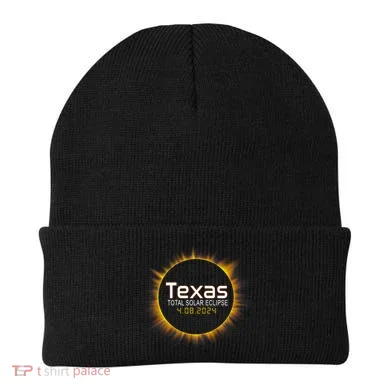 2024 Solar Eclipse Texas Usa Beanie