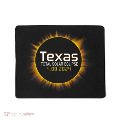 2024 Solar Eclipse Texas Usa Mousepad