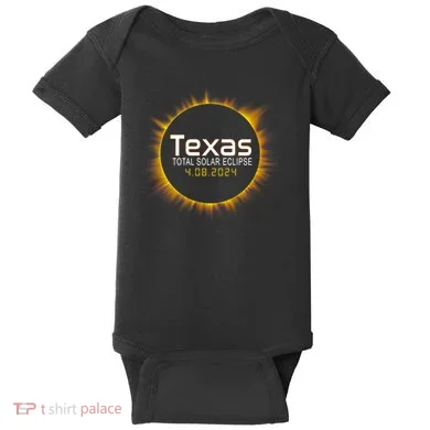 2024 Solar Eclipse Texas Usa Baby Bodysuit