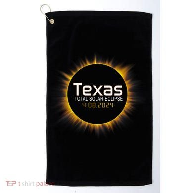 2024 Solar Eclipse Texas Usa Golf Towel