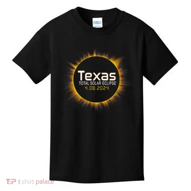 2024 Solar Eclipse Texas Usa Kids T-Shirt