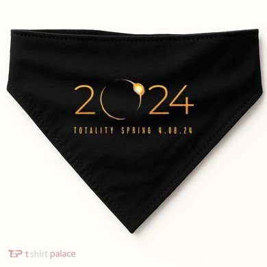 2024 Solar Eclipse American Totality Spring 4.08.24 USA-Made Doggie Bandana