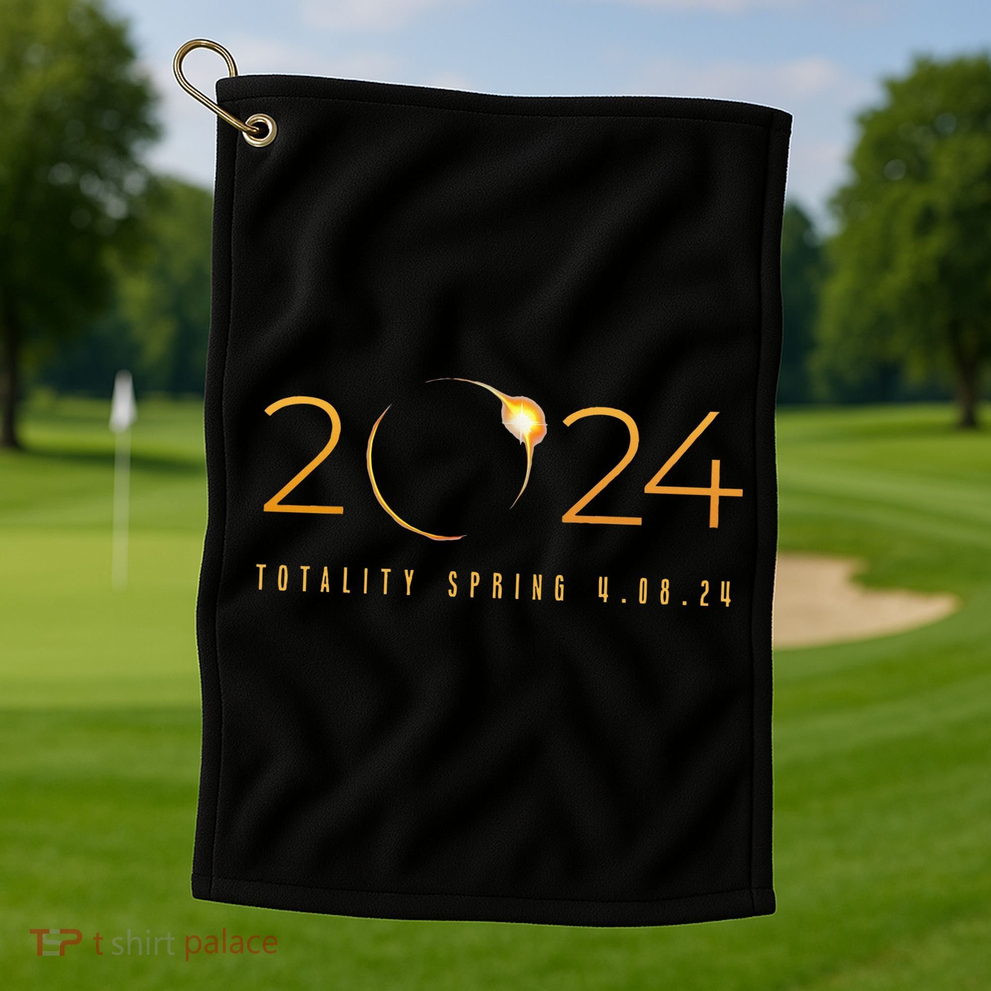 2024 Solar Eclipse American Totality Spring 4.08.24 Golf Towel