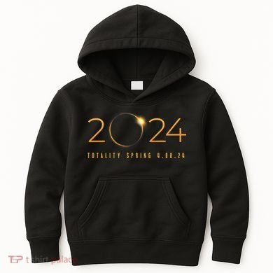 2024 Solar Eclipse American Totality Spring 4.08.24 Kids Hoodie