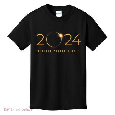 2024 Solar Eclipse American Totality Spring 4.08.24 Kids T-Shirt