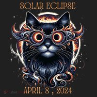 2024 Solar Eclipse Fantasy Cat Wearing Solar Eclipse Glasses 7 Panel Mesh Trucker Snapback Hat thumb 2
