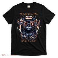 2024 Solar Eclipse Fantasy Cat Wearing Solar Eclipse Glasses T-Shirt thumb 0