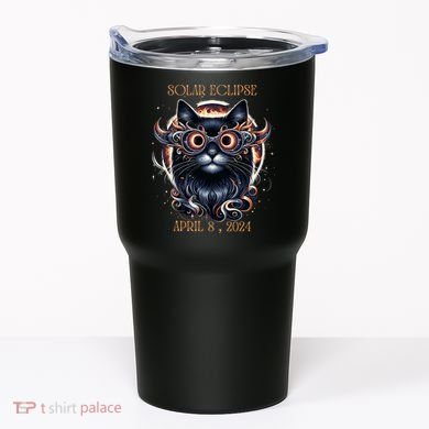 2024 Solar Eclipse Fantasy Cat Wearing Solar Eclipse Glasses Tumbler