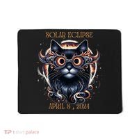 2024 Solar Eclipse Fantasy Cat Wearing Solar Eclipse Glasses Mousepad thumb 0