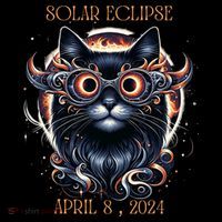 2024 Solar Eclipse Fantasy Cat Wearing Solar Eclipse Glasses Ornament thumb 1
