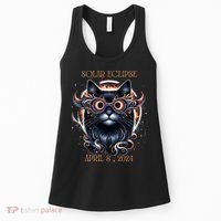 2024 Solar Eclipse Fantasy Cat Wearing Solar Eclipse Glasses Women's Tank Top thumb 0