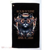 2024 Solar Eclipse Fantasy Cat Wearing Solar Eclipse Glasses Golf Towel thumb 0