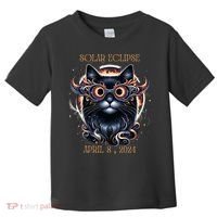2024 Solar Eclipse Fantasy Cat Wearing Solar Eclipse Glasses Toddler T-Shirt thumb 0