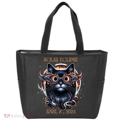 2024 Solar Eclipse Fantasy Cat Wearing Solar Eclipse Glasses Tote Bag
