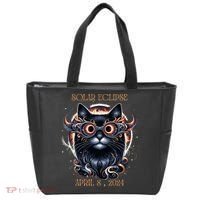 2024 Solar Eclipse Fantasy Cat Wearing Solar Eclipse Glasses Tote Bag thumb 0