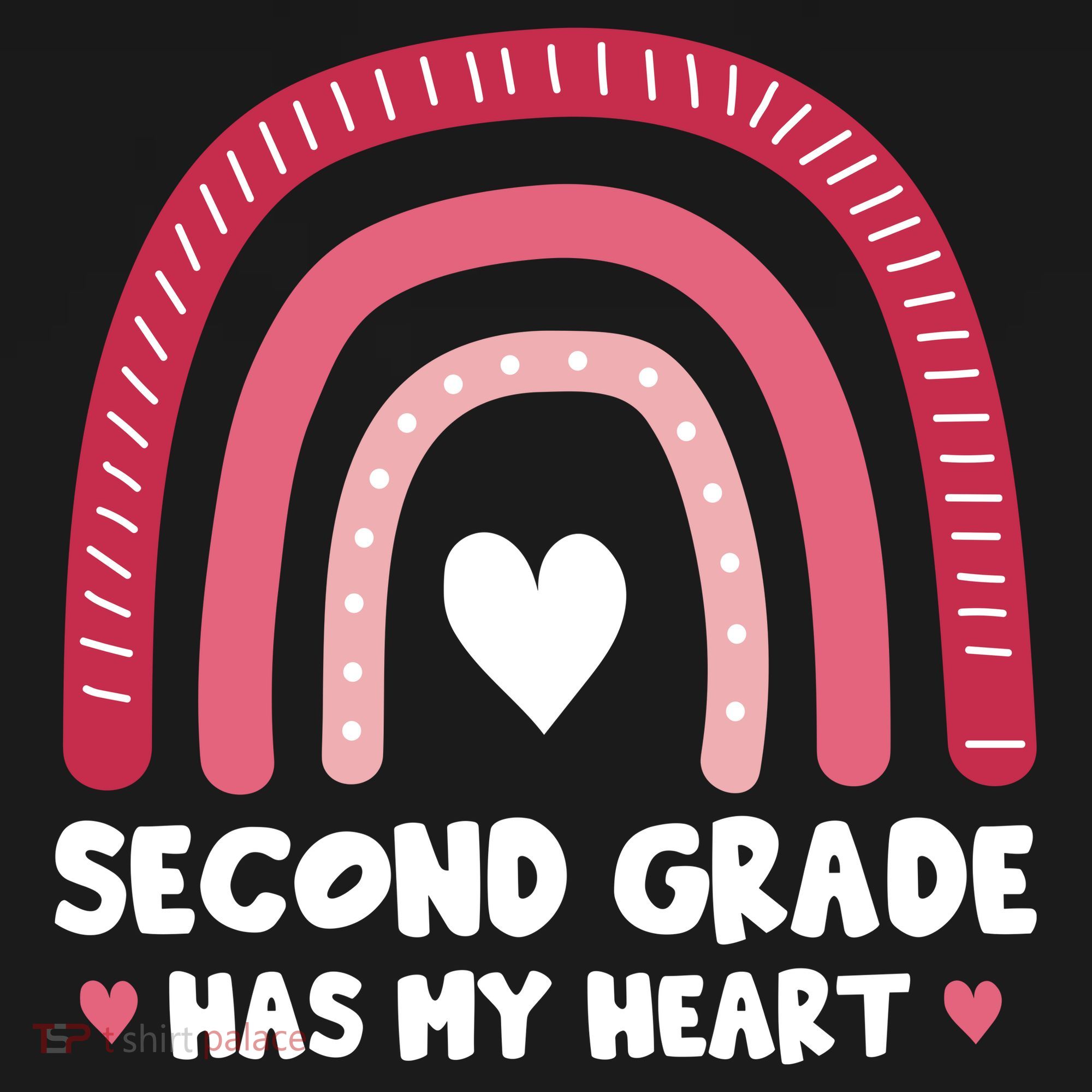 2nd Second Grade Has My Heart Rainbow Valentines Day Teacher Sweatshirt