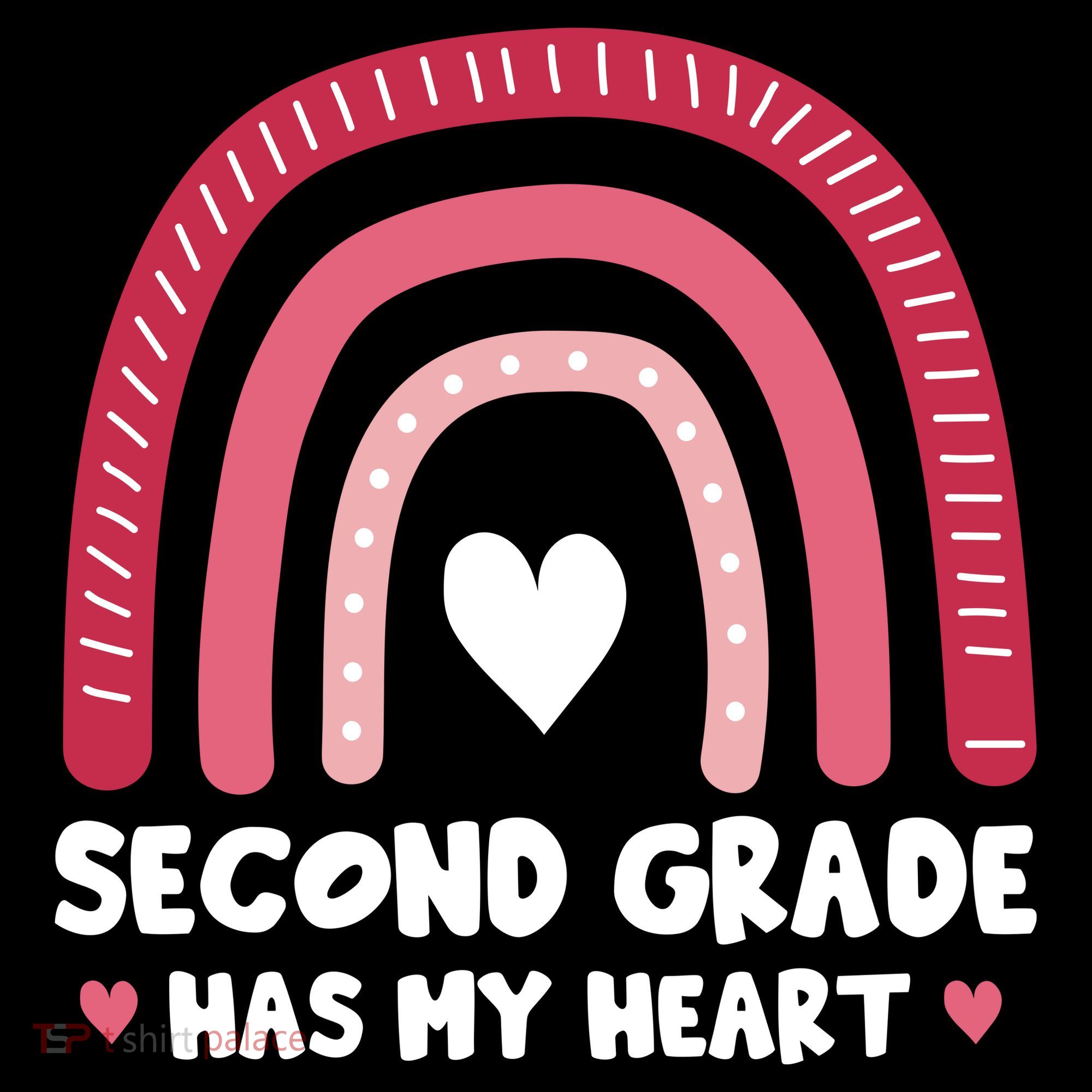 2nd Second Grade Has My Heart Rainbow Valentines Day Teacher Women's Hoodie