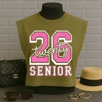 2026 Senior Twenty 26 Graduation Garment-Dyed Women's Muscle Tee thumb 3