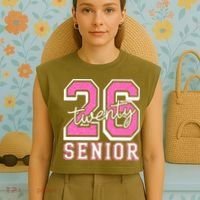 2026 Senior Twenty 26 Graduation Garment-Dyed Women's Muscle Tee thumb 4