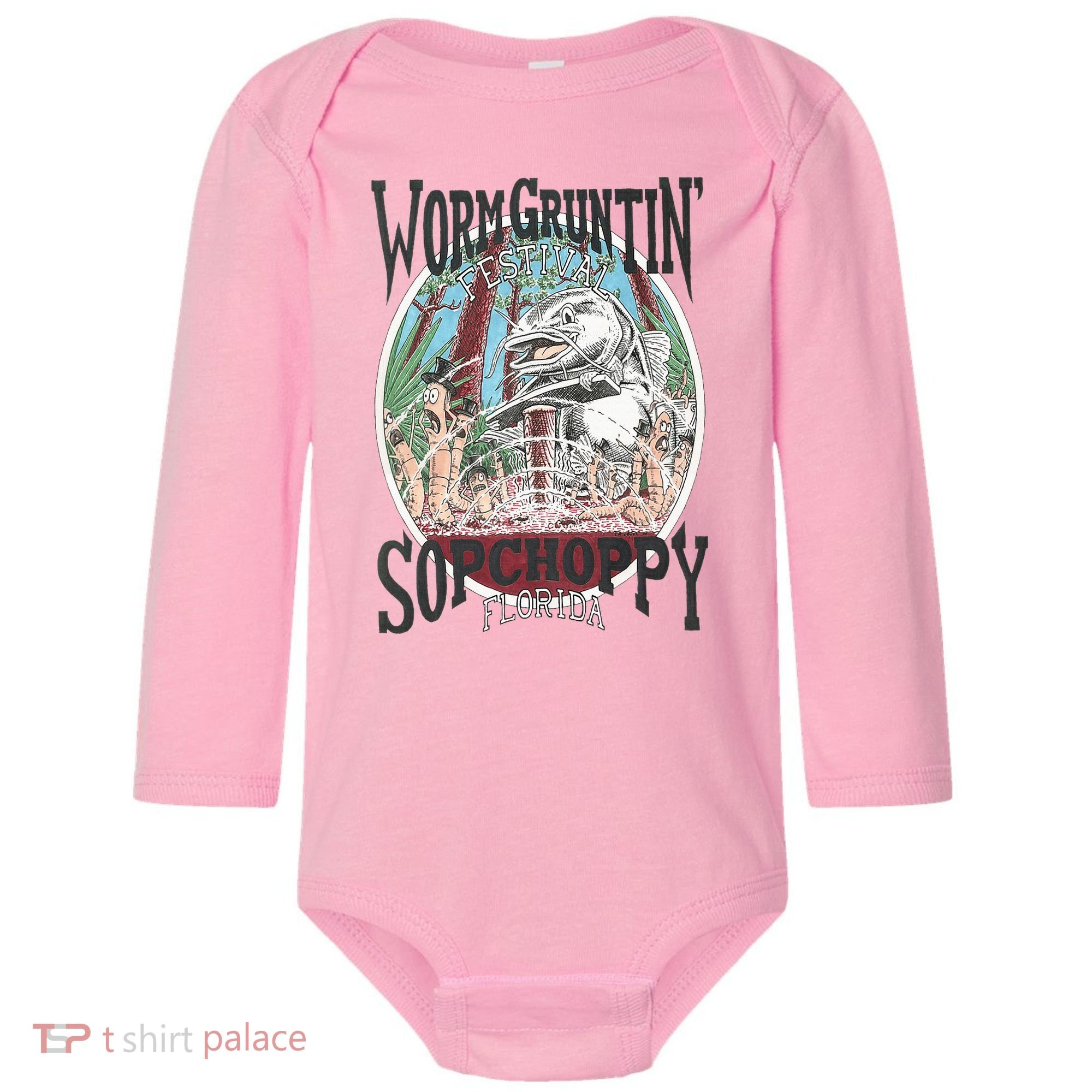 2005 Sopchoppy Worm Grunting Festival Baby Long Sleeve Bodysuit