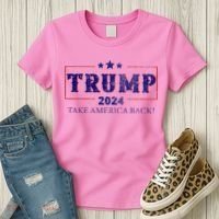 2024 Take America Back Trump Make America Women's T-Shirt thumb 3