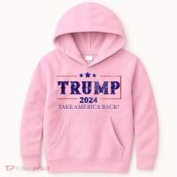 2024 Take America Back Trump Make America Kids Hoodie thumb 0
