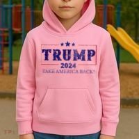 2024 Take America Back Trump Make America Kids Hoodie thumb 2