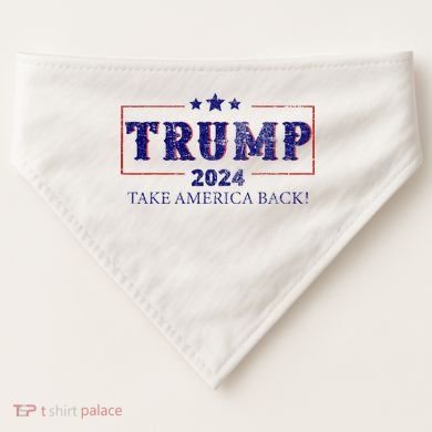 2024 Take America Back Trump Make America USA-Made Doggie Bandana