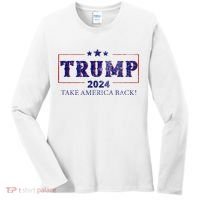 2024 Take America Back Trump Make America Women's Long Sleeve Shirt thumb 0