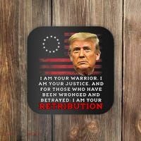 2024 Trump Desantis Florida CPAC I Am Your Retribution Trumo Coaster thumb 0