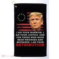 2024 Trump Desantis Florida CPAC I Am Your Retribution Trumo Golf Towel thumb 0