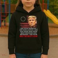 2024 Trump Desantis Florida CPAC I Am Your Retribution Trumo Kids Hoodie thumb 3