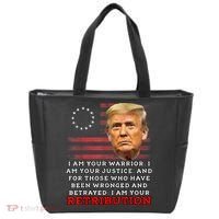 2024 Trump Desantis Florida CPAC I Am Your Retribution Trumo Tote Bag thumb 0