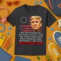 2024 Trump Desantis Florida CPAC I Am Your Retribution Trumo Kids T-Shirt thumb 3