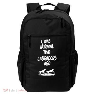 2 Two Labrador Retriever Ago Black Yellow Chocolate Lab Backpack