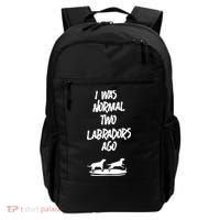 2 Two Labrador Retriever Ago Black Yellow Chocolate Lab Backpack thumb 0