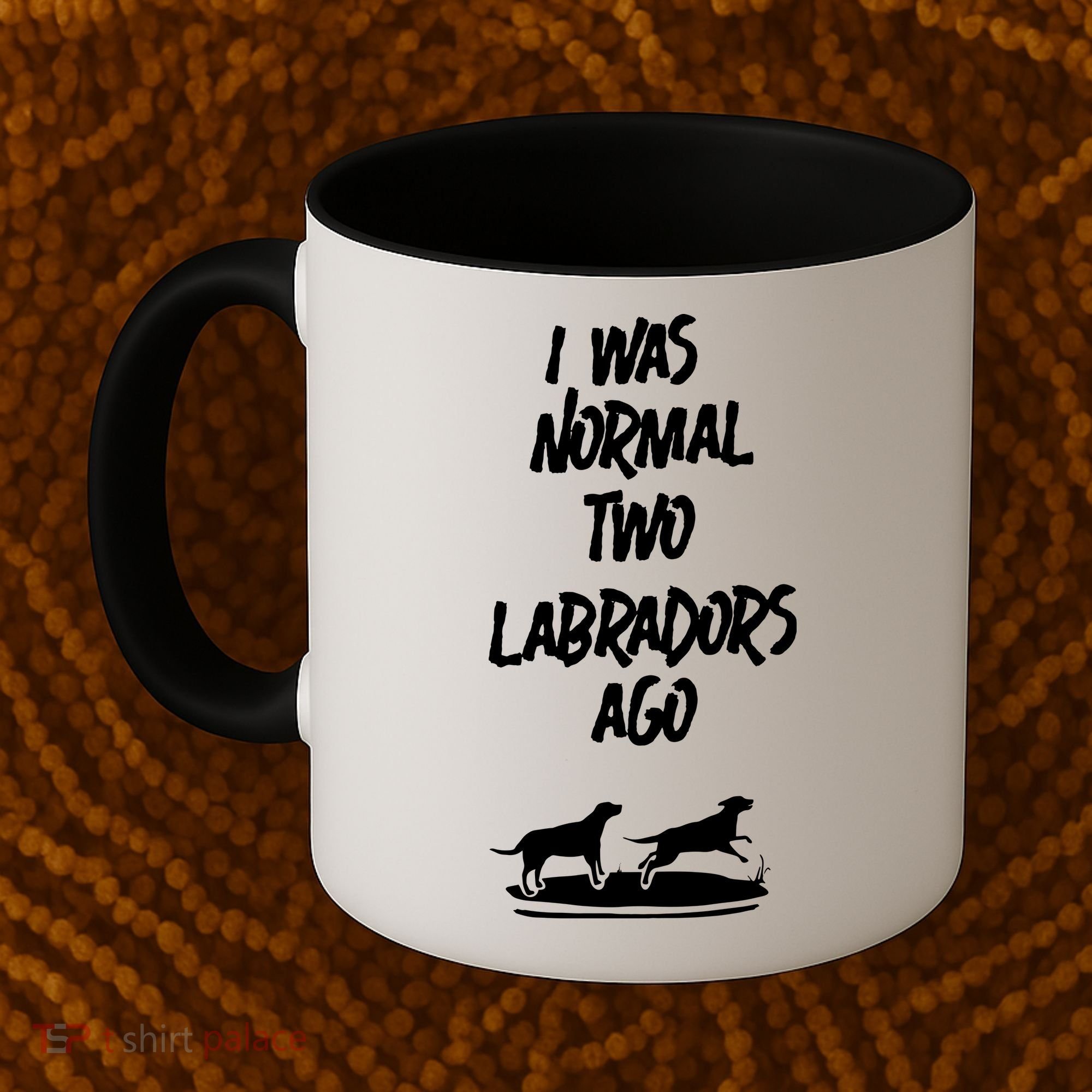 2 Two Labrador Retriever Ago Black Yellow Chocolate Lab Coffee Mug