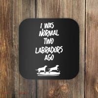 2 Two Labrador Retriever Ago Black Yellow Chocolate Lab Coaster thumb 0