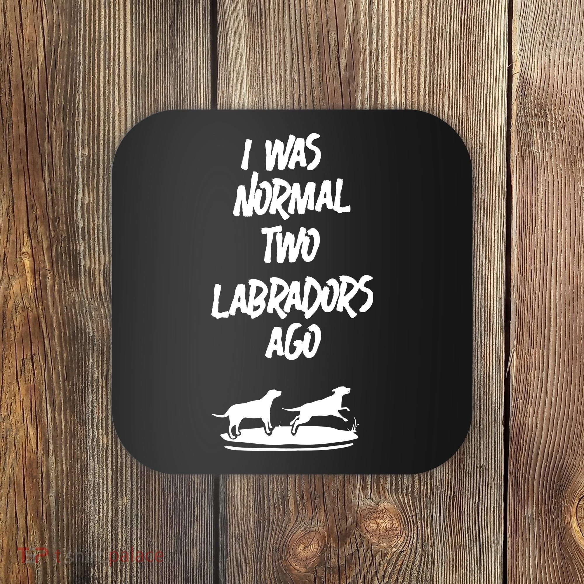 2 Two Labrador Retriever Ago Black Yellow Chocolate Lab Coaster