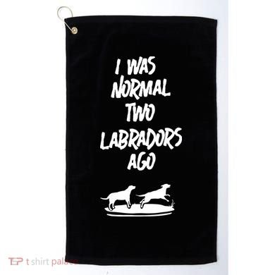 2 Two Labrador Retriever Ago Black Yellow Chocolate Lab Golf Towel