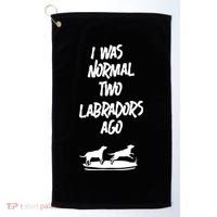 2 Two Labrador Retriever Ago Black Yellow Chocolate Lab Golf Towel thumb 0